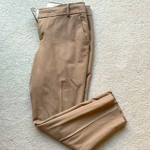 Banana Republic lined tan trouser cropped